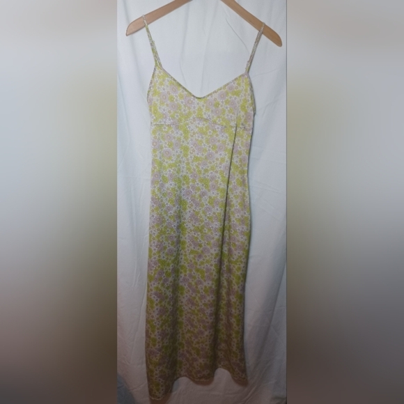 ZARA Floral A-Line Dress - Green and Purple - Picture 1 of 9